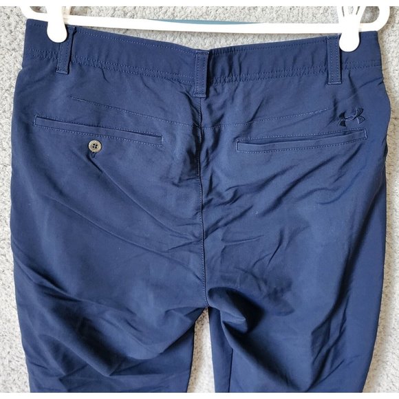 Under Armour Navy Blue Match Play Golf Stretch Straight Leg Pants Size 34 x 30 - Picture 14 of 16